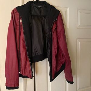 Red and black hoodie jacket torrid